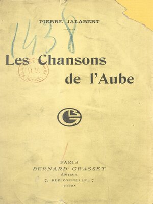 cover image of Les chansons de l'aube